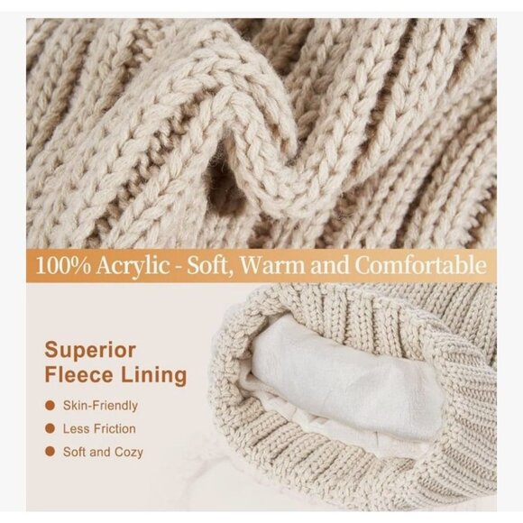 Womens Burgundy Winter Hat Scarf & Gloves Set With Pom Pom Winter Warm Stylish - Picture 3 of 7